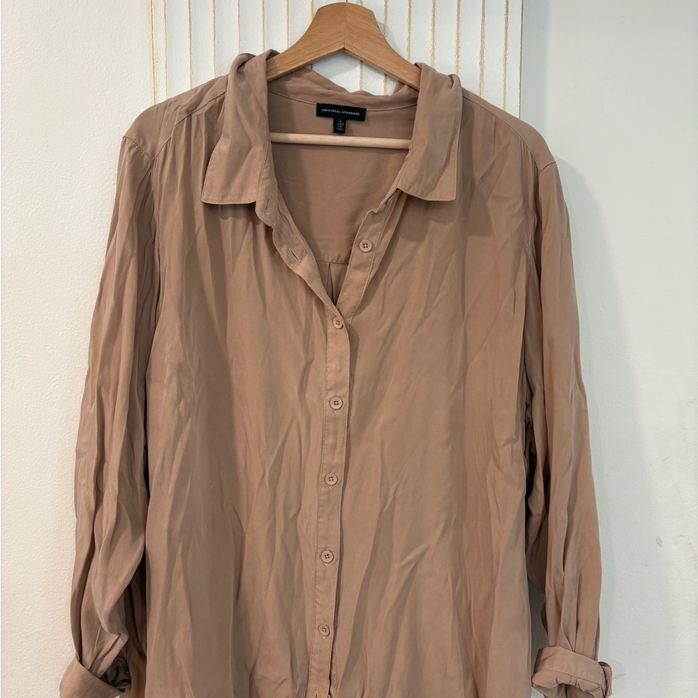 Tan Button-Up Shirt